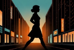 歩いている女性