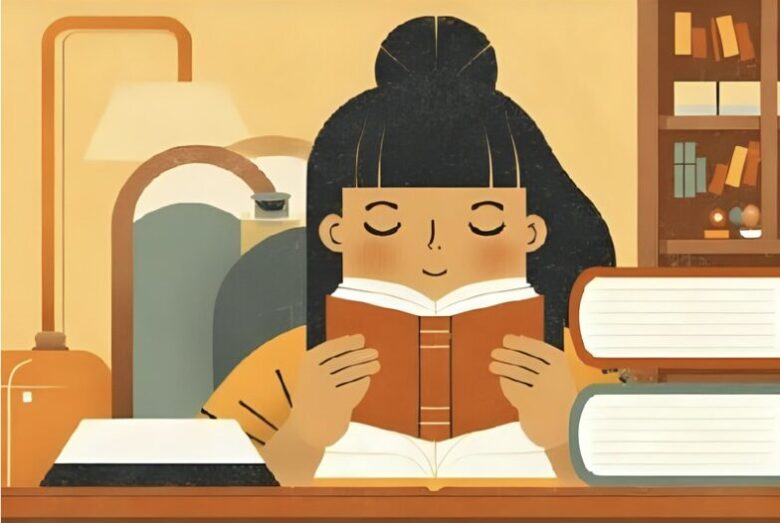 勉強する女の子